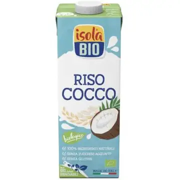 Napitek rižev s kokosom brez glutena bio 1L Isola Bio-0
