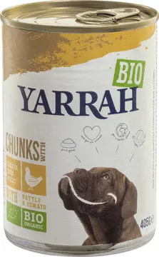 Hrana za pse piščanec v omaki bio 405g Yarrah-0