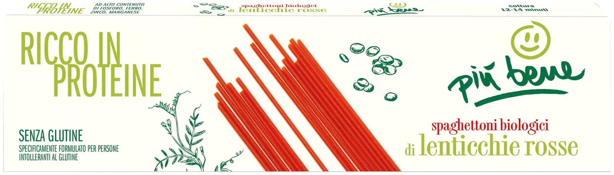 Špageti iz rdeče leče BG 250g Piu Bene-0