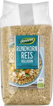 Riž okroglozrnat polnozrnat bio 1kg Dennree-0
