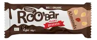 Ploščica protein in mandelj s čokolado bio 40g Roobar